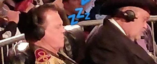 Jerry Lawler Seen Napping During RAW 25th Anniversary Show
