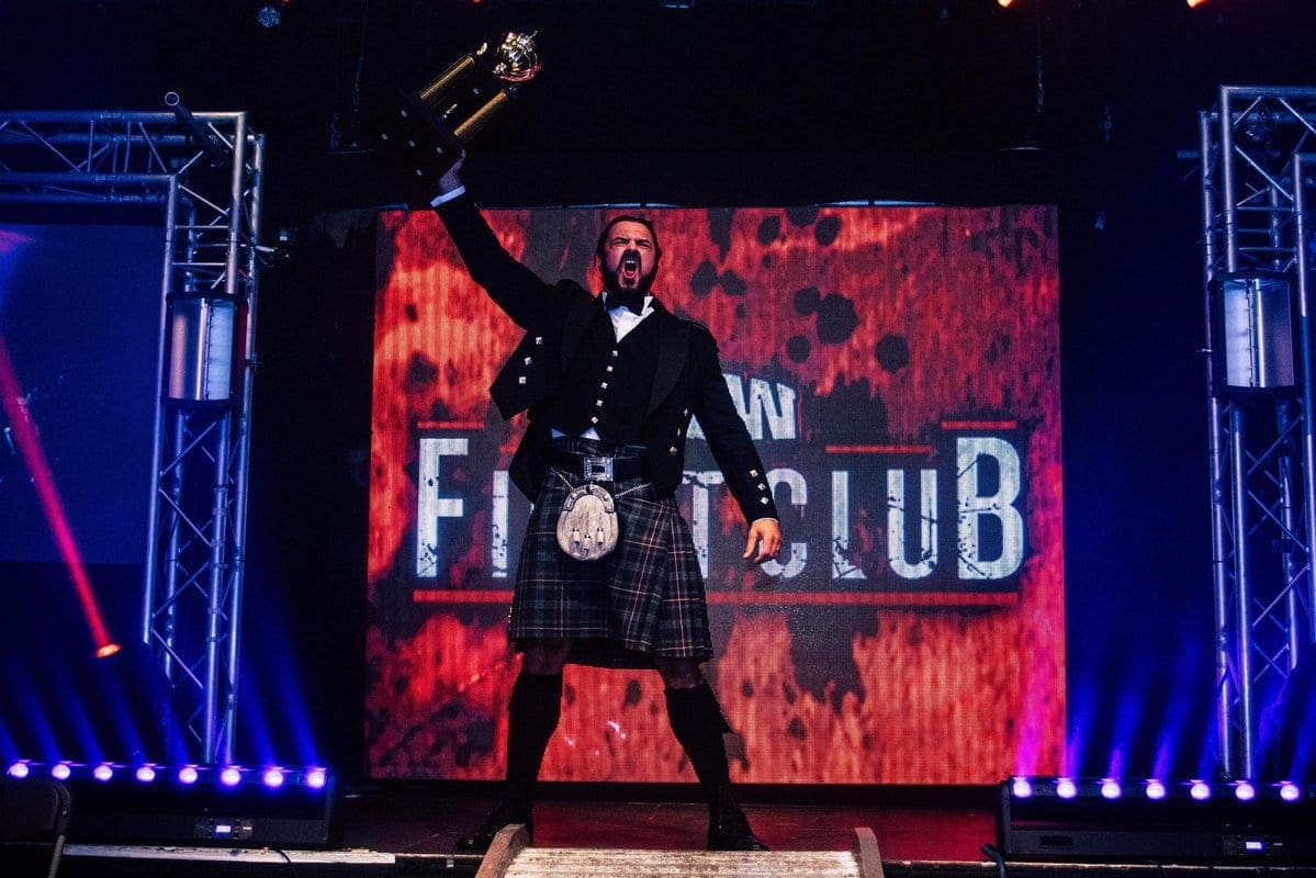 Photos of Drew McIntyre Getting Inducted Into the ICW Hall of Fame
