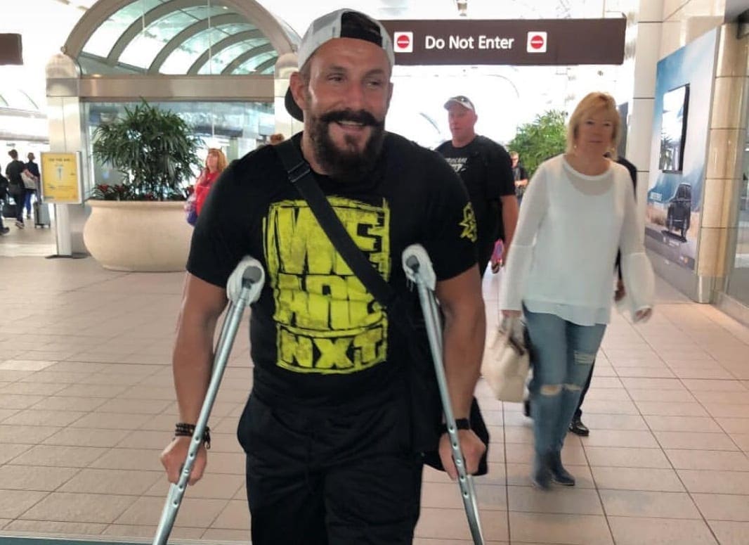Photo of Bobby Fish Traveling to NOLA on Crutches