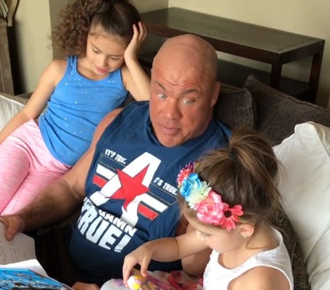 Kurt Angle Has WrestleMania Story-Time With His Actual Children