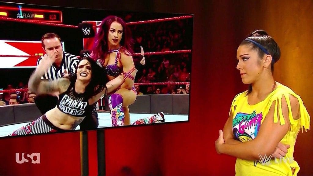 Sasha Banks Throws Shade At Bayley For Watching Her During Raw