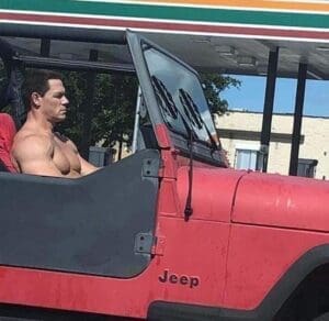 Shirtless John Cena Spotted Driving Jeep Around Tampa