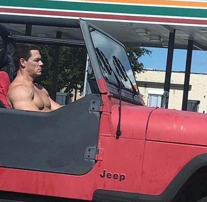 Shirtless John Cena Spotted Driving Jeep Around Tampa