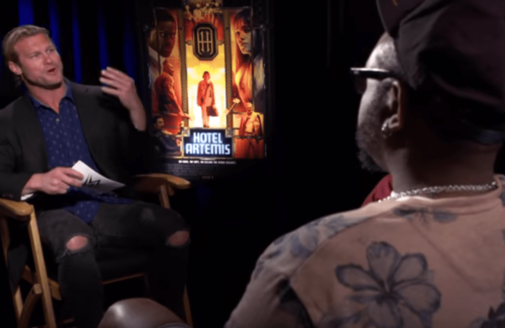 Dolph Ziggler Interviews Cast Of New Batista Movie Hotel Artemis