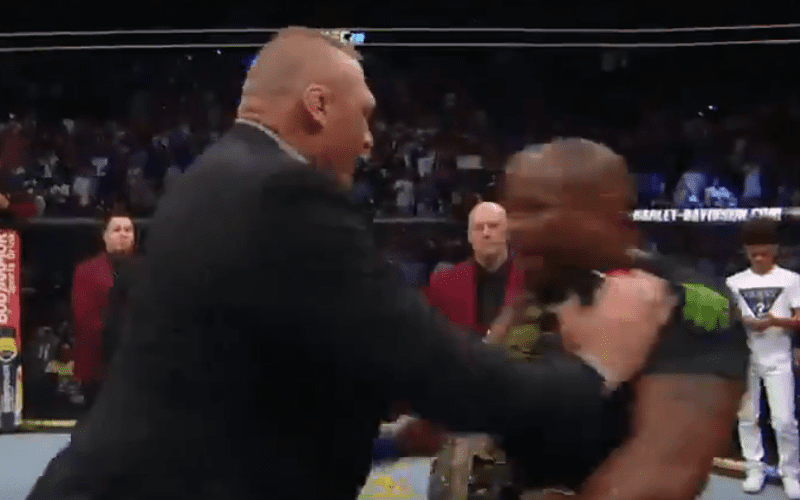 WWE Hall of Famer Says Brock Lesnar & Daniel Cormier Confrontation Was Staged