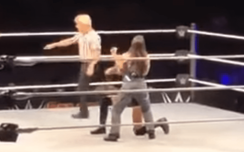 Footage of Nikki Cross Working Monday’s WWE Live Event