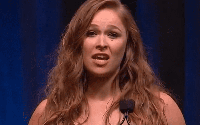 Footage of Ronda Rousey’s UFC Hall of Fame Induction