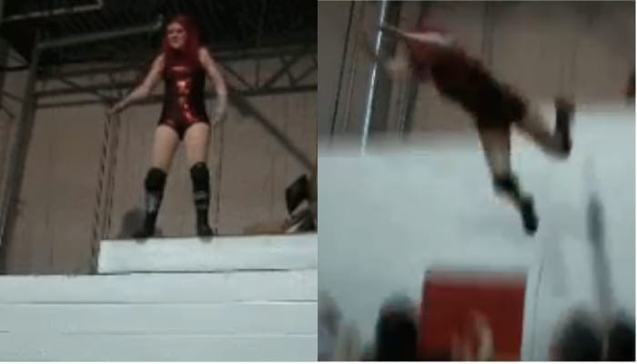Paige’s Mom Takes Ridiculous Leap At Impact Wrestling Event