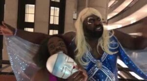 Xavier Woods Cosplays As Asuka At Dragon Con