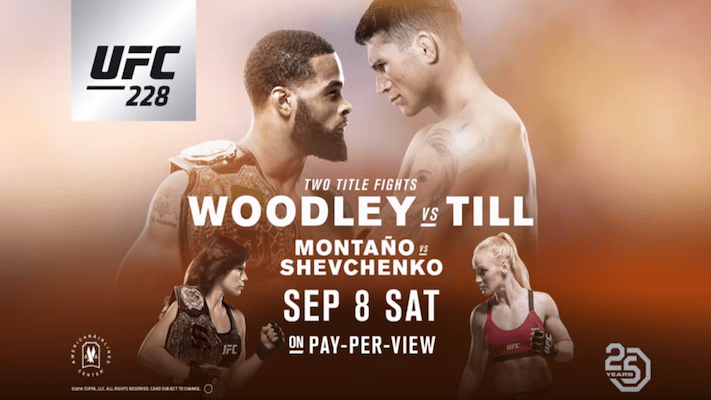 Final Card for Tonight’s UFC 228 Event