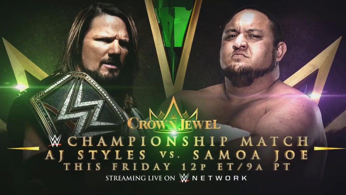 Betting Odds for AJ Styles vs Samoa Joe at WWE Crown Jewel Revealed