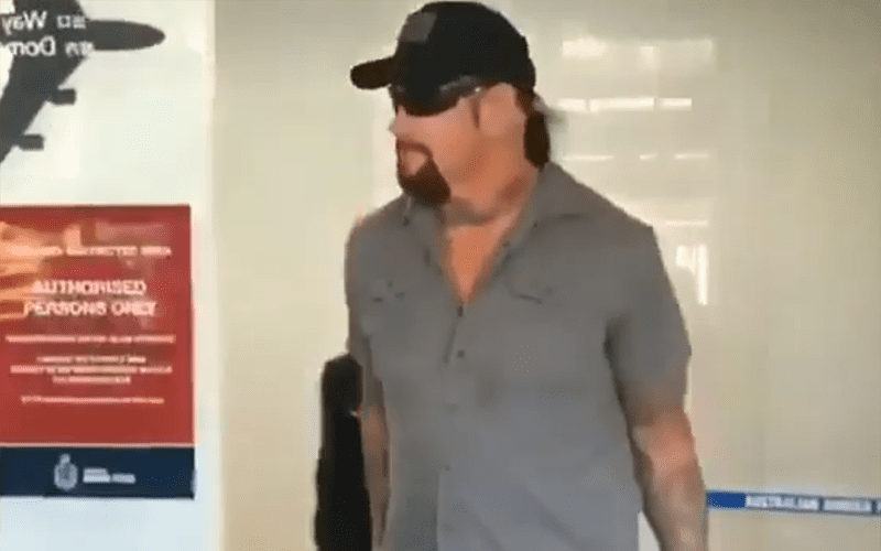 Footage of The Undertaker Arriving In Australia