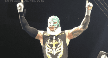 Rey Mysterio Wearing A Neck Brace At WWE Starrcade