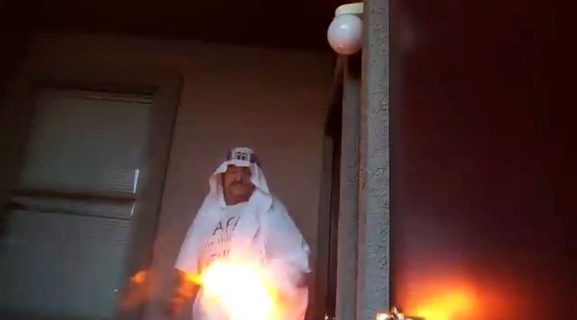 Sabu Accidentally Sets Himself On Fire During Fan Video Greeting