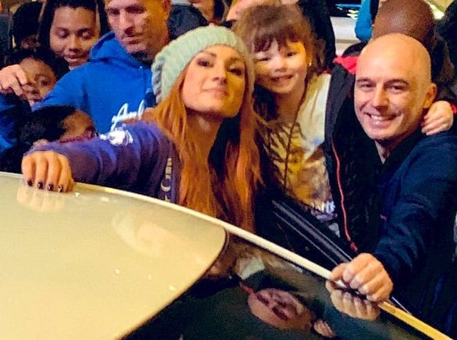 Becky Lynch Hops Out Of Car For Group Of Fans Outside WWE Live Event