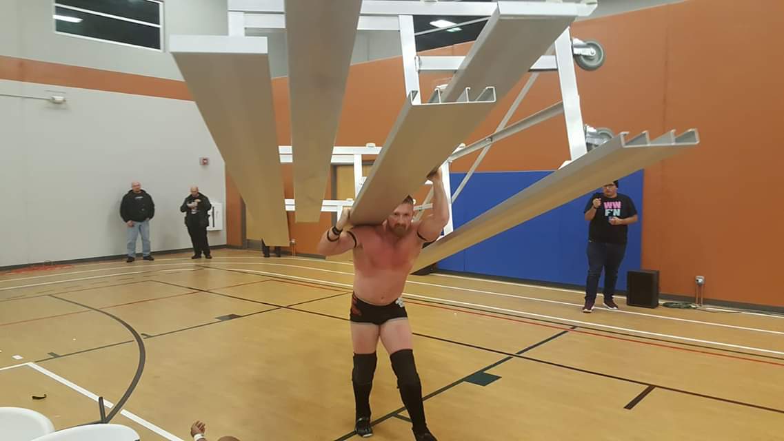 Indie Wrestler Uses Bleachers As A Weapon During Hardcore Match