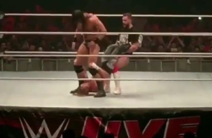 Finn Balor Performs Interesting Spot With Drew McIntyre & Dolph Ziggler At WWE Live Event