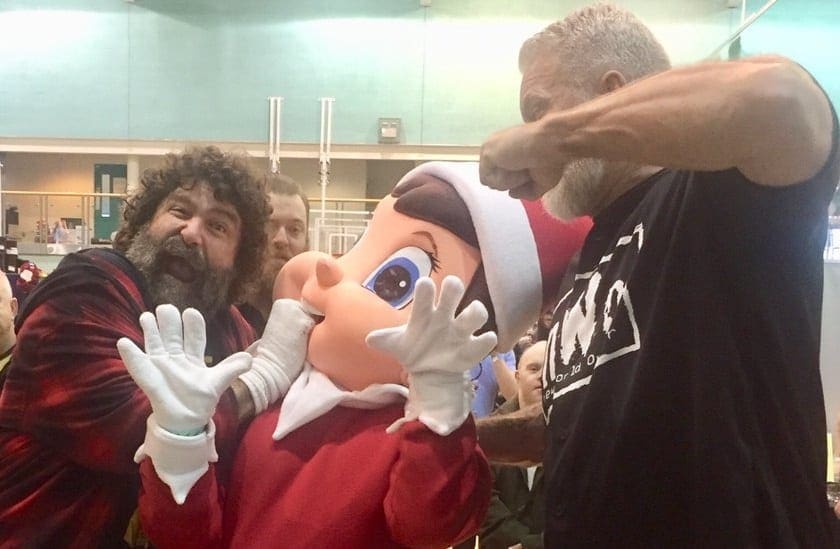 Kevin Nash & Mick Foley Rough Up A Christmas Icon