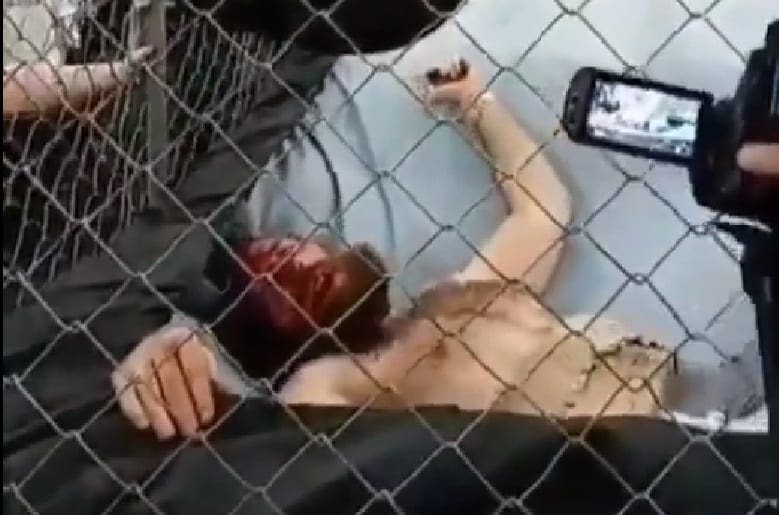 Indie Wrestler Thrown Through The Ring During Steel Cage Match