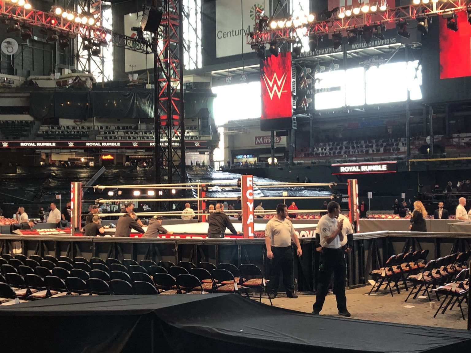 FirstLook at Tonight's WWE Royal Rumble Setup