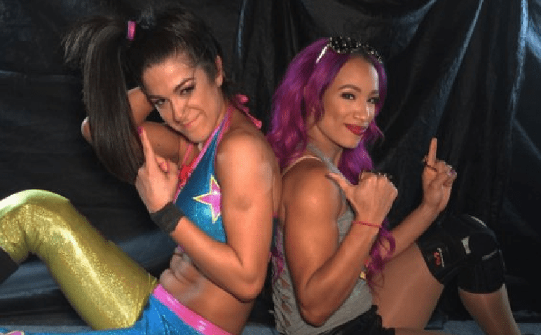 Sasha Banks & Bayley Do Young Bucks Pose At WWE Royal Rumble Axxess