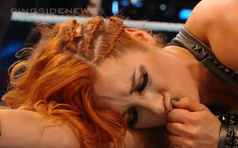 Footage Of Becky Lynch Wardrobe Malfunction At WWE Royal Rumble