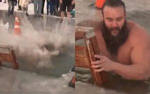 Watch Braun Strowman Take The Polar Plunge