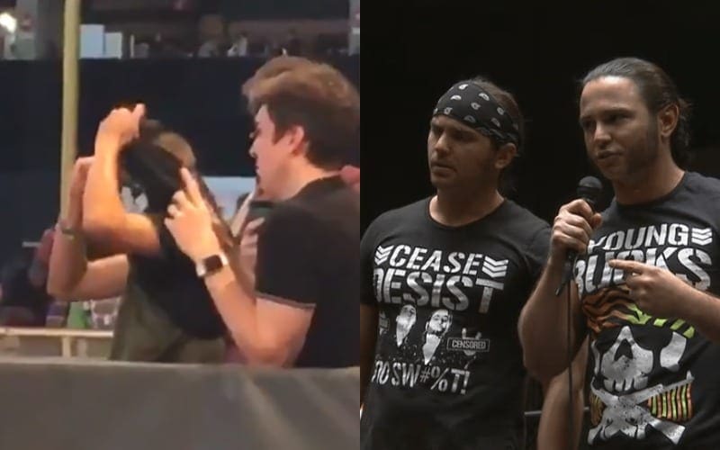The Young Bucks React To Fan Being Forced To Remove AEW Merch At WWE Royal Rumble