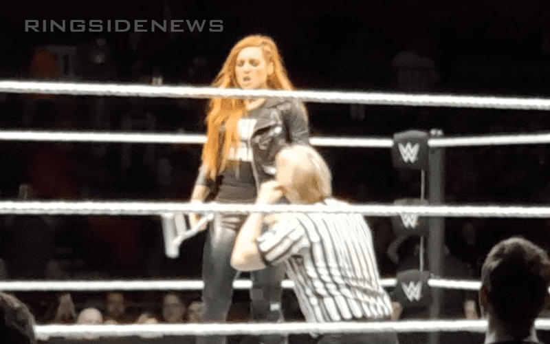 Becky Lynch Shows Up at WWE Live Event & Attacks Charlotte and Asuka with Crutches