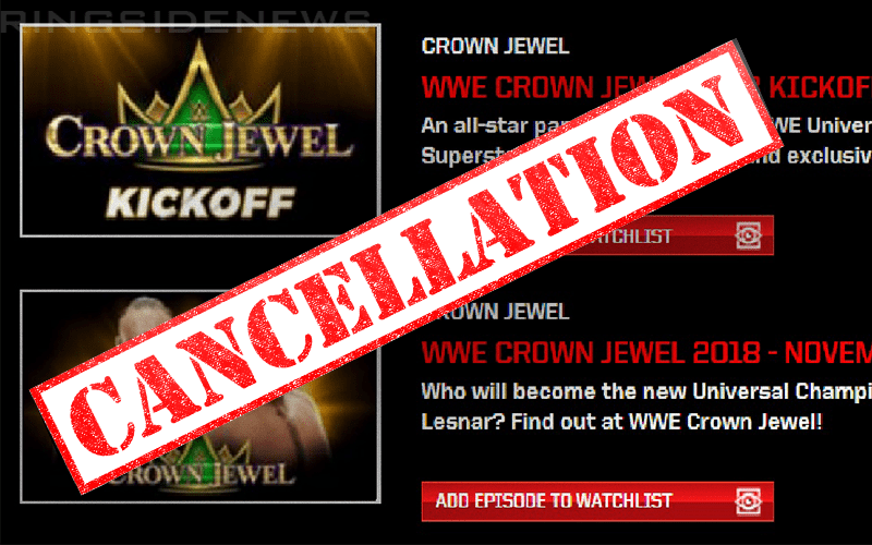 WWE Nixes Crown Jewel DVD Release