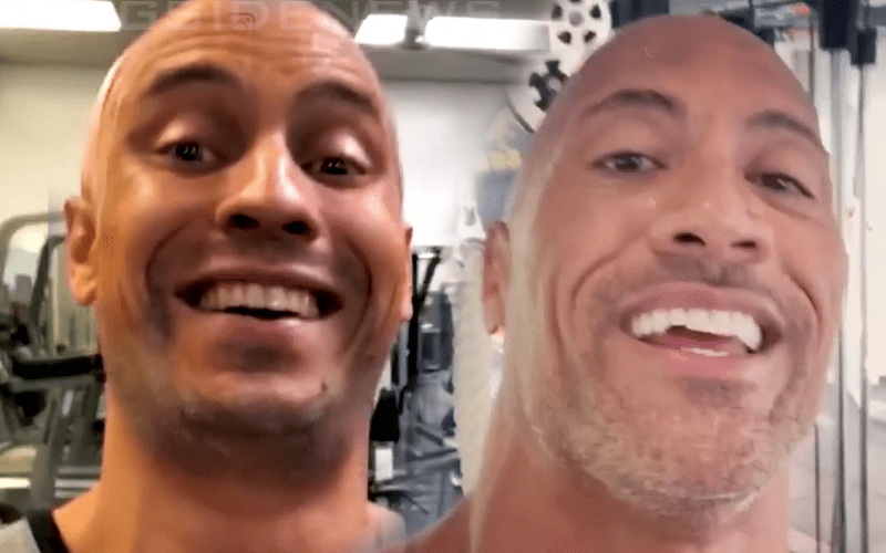 Watch Comedian’s Spot-On Impression Of The Rock’s Famous Gym Videos