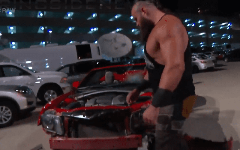 Proof That WWE Planned Braun Strowman Car Destruction Angle Well In Advance