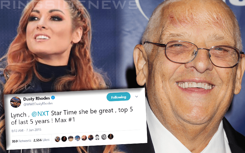 Becky Lynch Reacts To Dusty Rhodes’ Last Tweet Before He Died