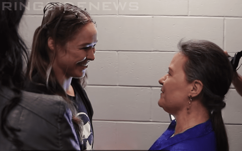 Watch Ronda Rousey Share Moment With Roddy Piper’s Widow Backstage At WrestleMania 35