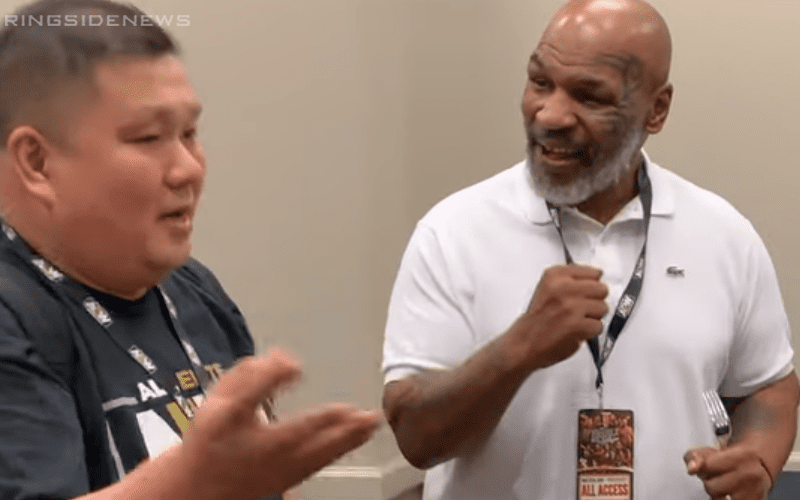 AEW Releases Footage Of Mike Tyson Backstage At Double Or Nothing