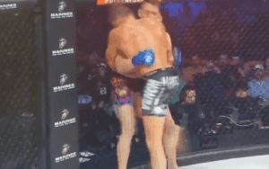 Jake Hager Bellator Fight Ends In No Contest After Kneeing Opponent In The Crotch