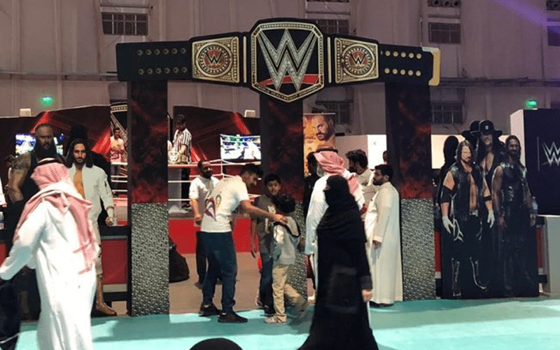 WWE Sets Up Huge Area At Riyadh Games Festival In Saudi Arabia