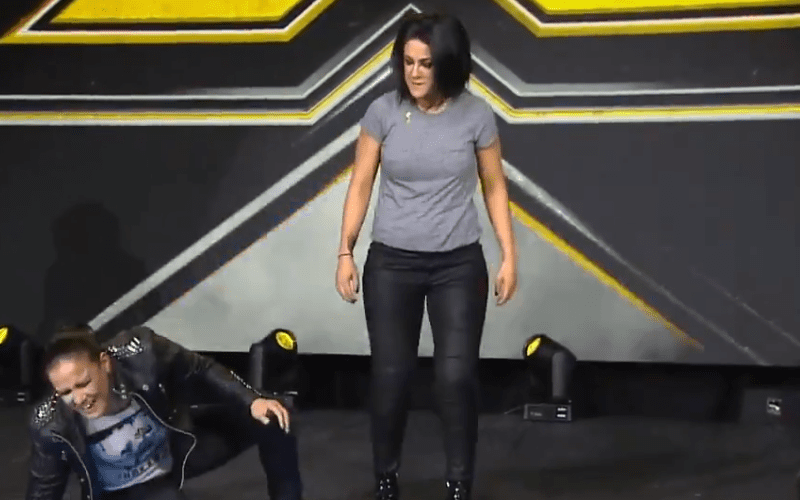 Bayley Jumps Shayna Baszler During WWE NXT