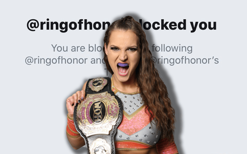 ROH Blocks Kelly Klein On Twitter