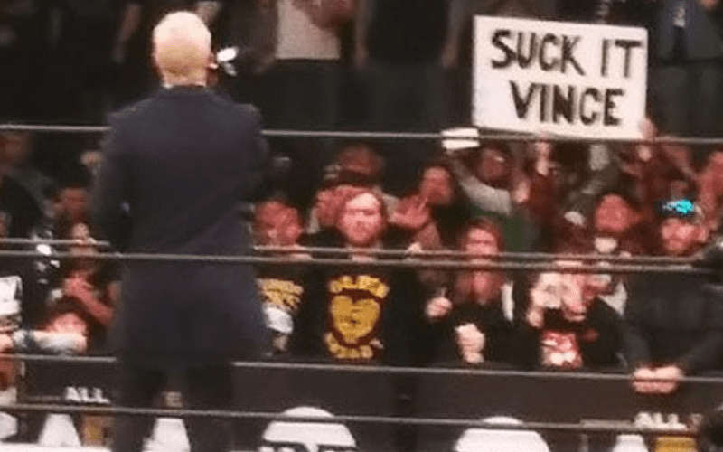 Watch Cody Rhodes Call Out ‘Suck It Vince’ Sign After AEW Dynamite