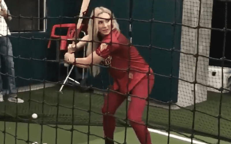 Watch Charlotte Flair Get Some Batting Practice In Before WWE’s Mexico City Show