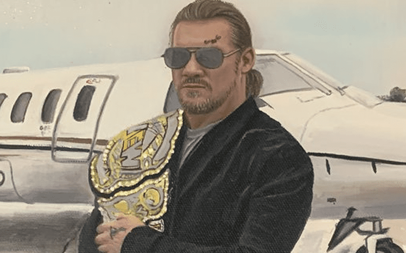 Chris Jericho Shows Off Painting Of Himself As AEW Champion