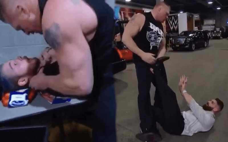 Who Brock Lesnar Destroyed Backstage During WWE RAW