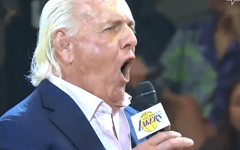 Watch Ric Flair Cut Promo During LA Lakers NBA Game