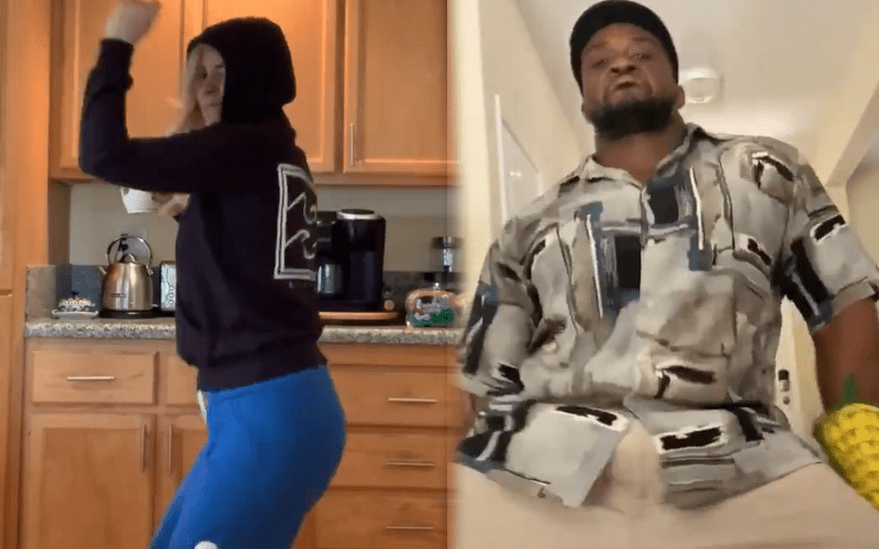 Big E & Renee Young Have Online Dance Party During Coronavirus Epidemic