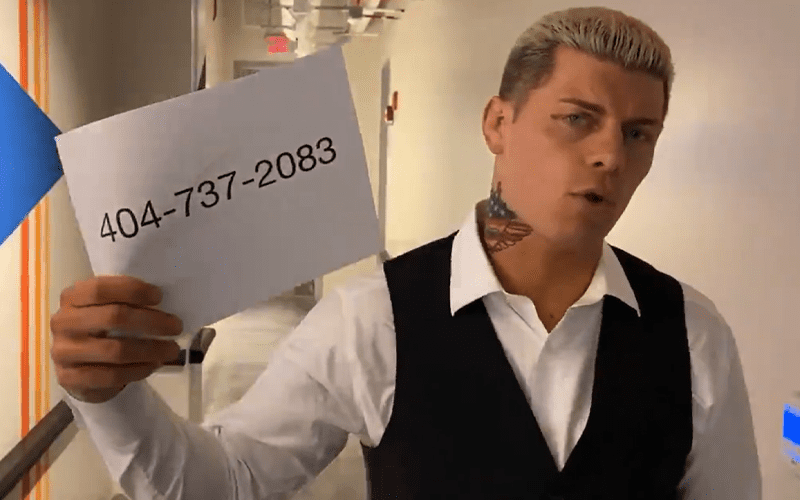 Cody Rhodes Posts Phone Number & Fans To Text Him