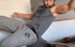 Matt Jackson Takes Big Bump For Son In Living Room Wrestling Match