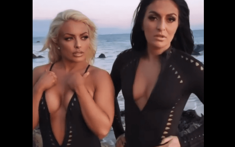 Mandy Rose & Sonya Deville Heat Up The Beach In Bikini Photo Shoot Video