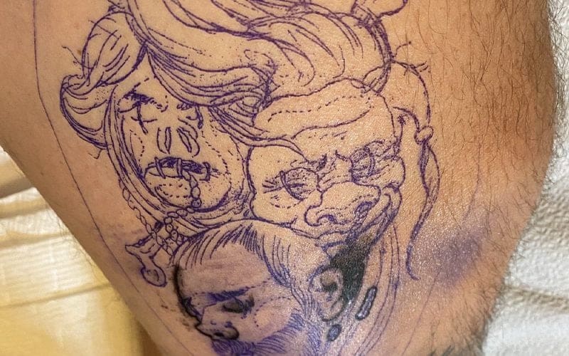 WWE Superstar Gets Sick Tattoo Of Shrunken Heads