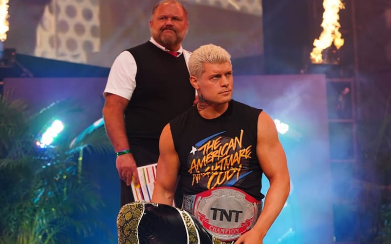 Cody Responds To Fan Saying He’ll Steal AEW TNT Title If He Leaves It At A Steakhouse